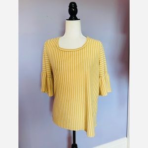 anthropologie W5 concepts striped ruffle top